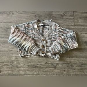 FORE Collection Cropped Chunky Cardigan